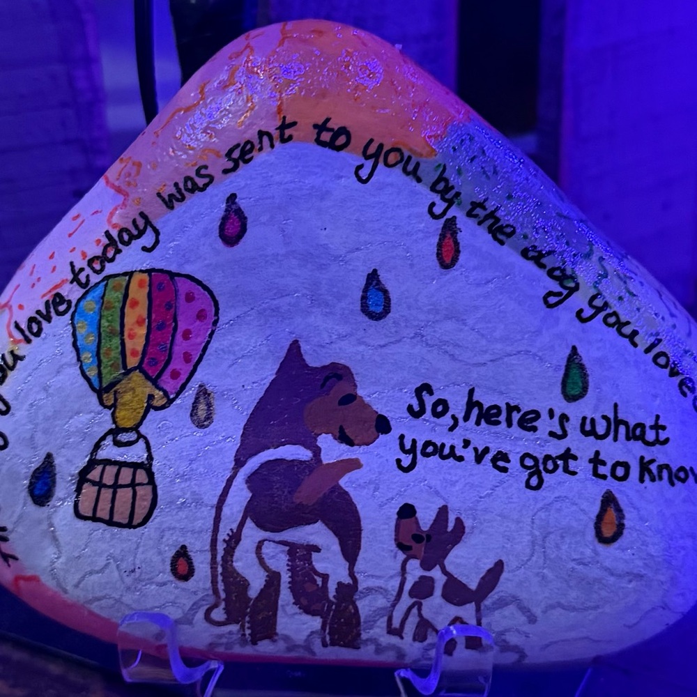 Hand-Painted, Colorful Memory Rock for Dogs - Picture 7 of 12
